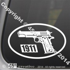 1911 Oval Decal Sticker - 1911 semi auto pistol concealed carry 1911 logo emblem   181835247461